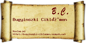 Bugyinszki Ciklámen névjegykártya
